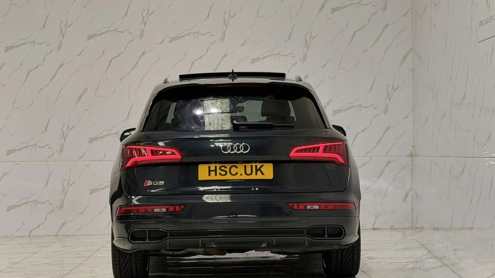2020 Audi SQ5 — Rear view showing the tail lights and lower valance