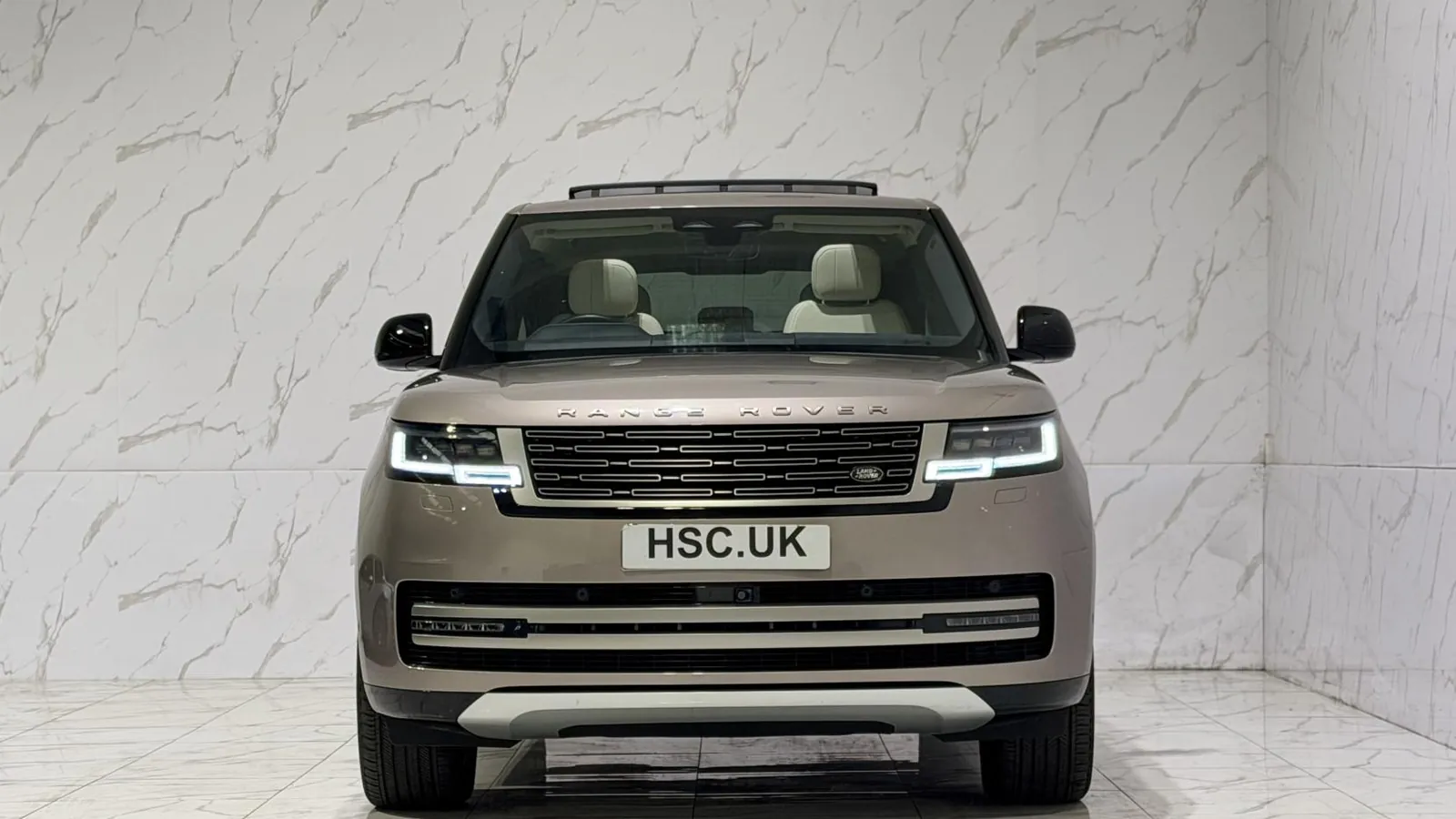 2023 Land Rover Range Rover — Head-on view of the grille and headlights