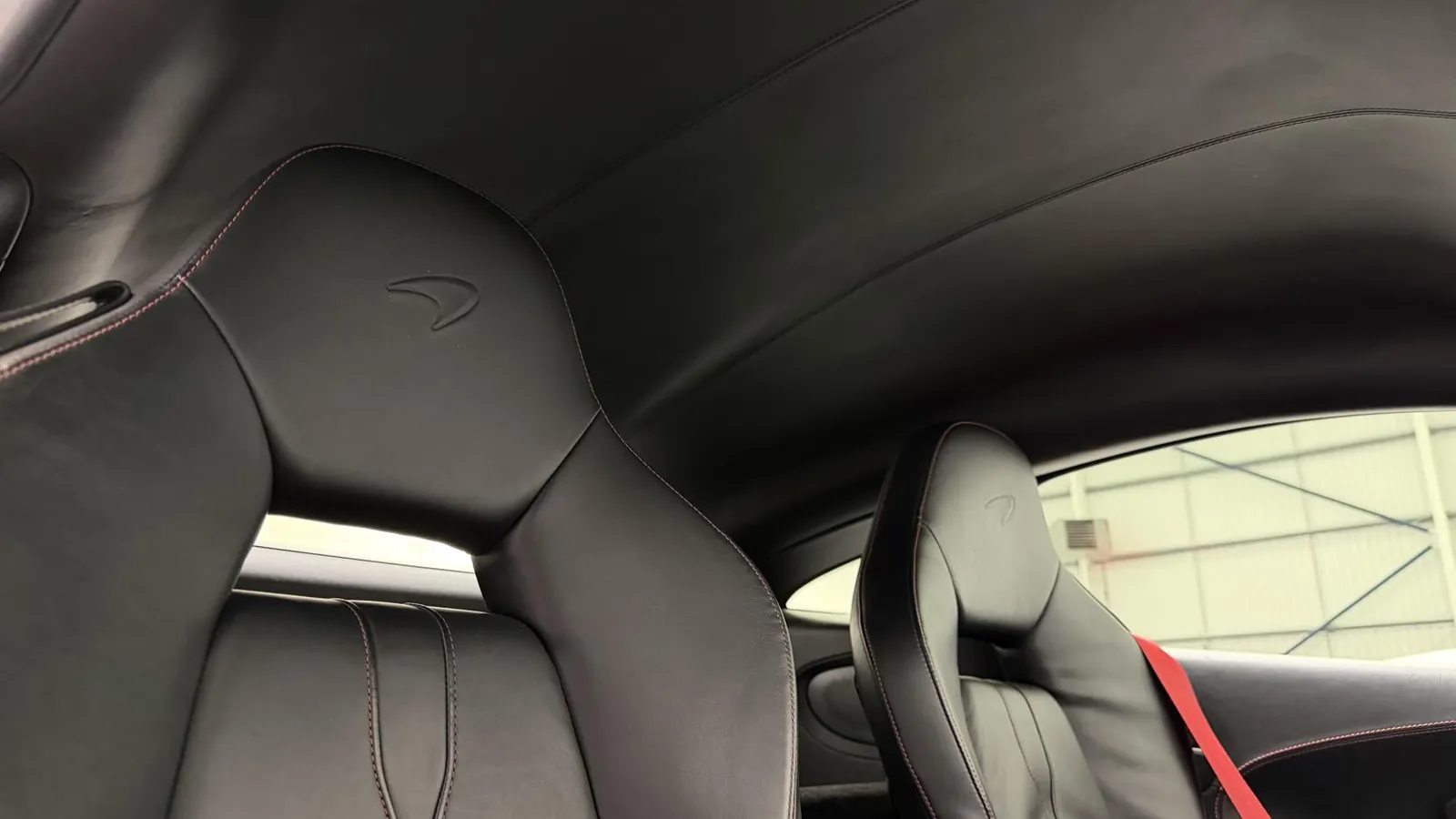 2017 McLaren 570S — Looking across the cabin roof lining towards the passenger seat