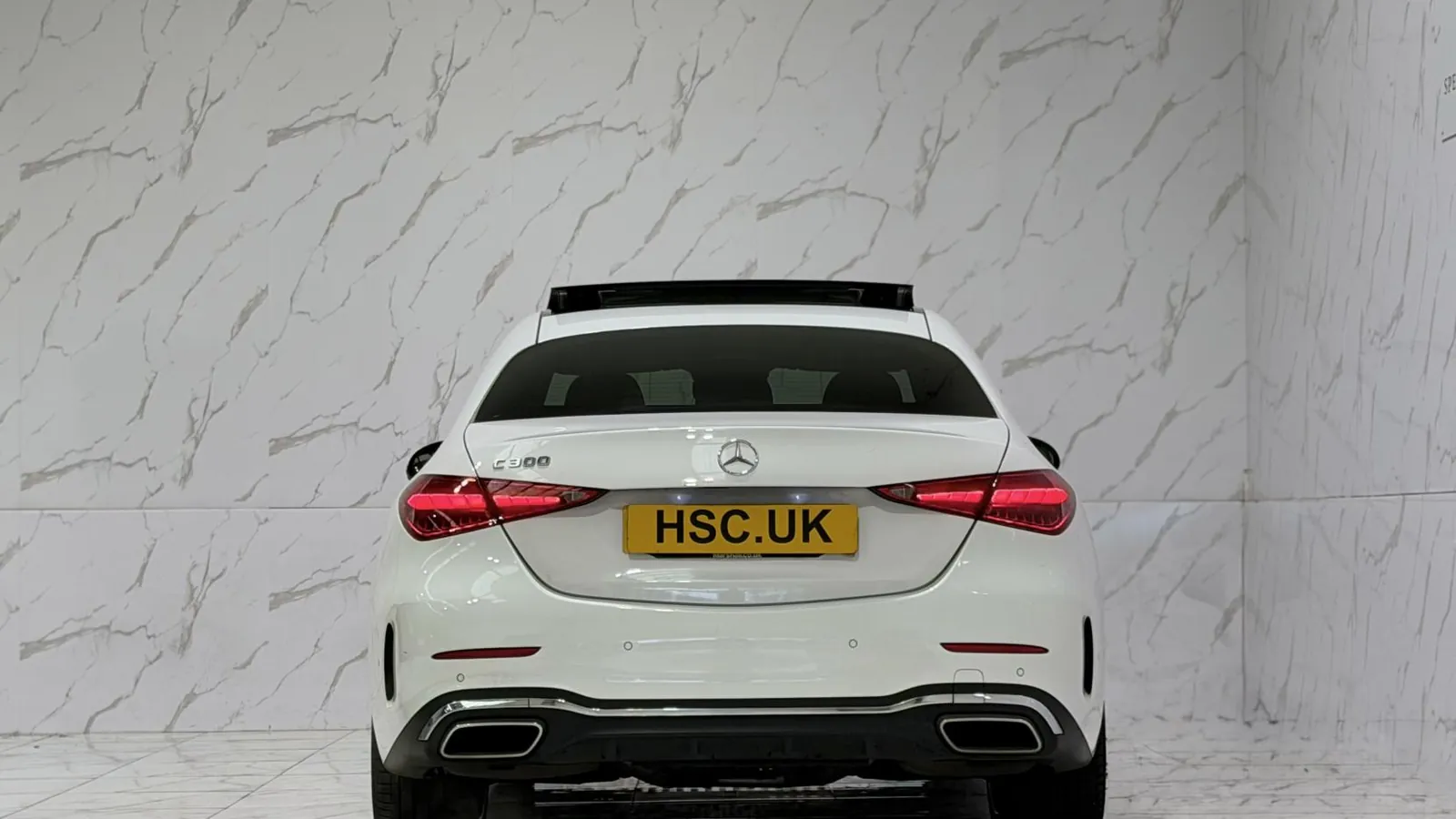 2024 Mercedes-Benz C Class — Rear view showing the tail lights and diffuser