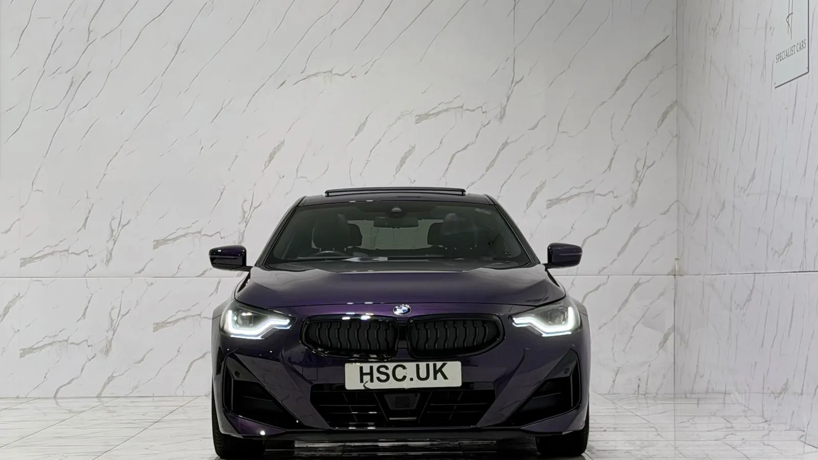 2023 BMW 2 Series — Head-on view of the grille and headlights