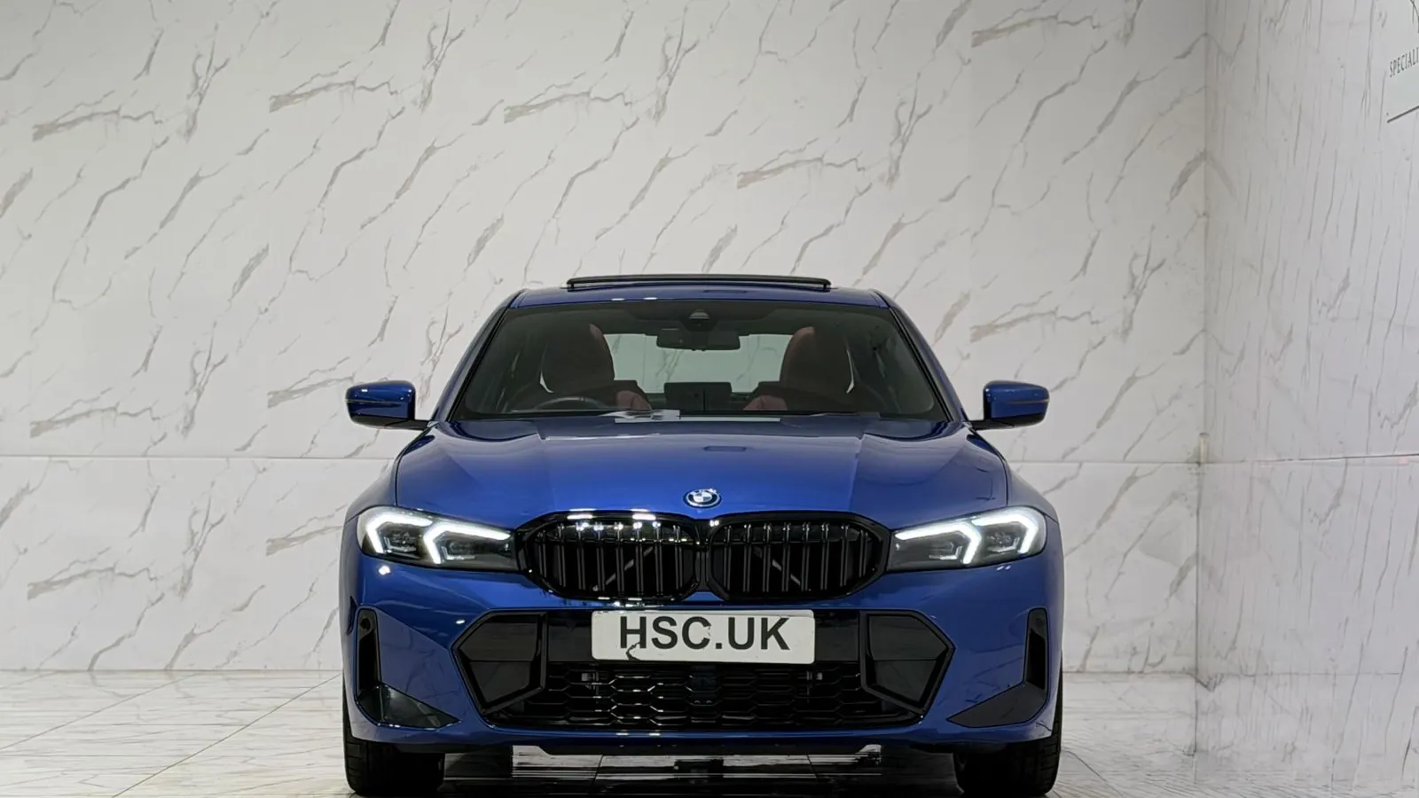 2025 BMW 3 Series — Head-on view of the grille and headlights
