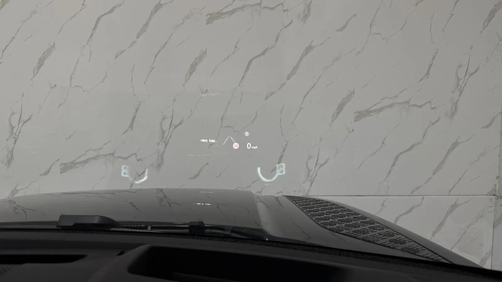 2022 Land Rover Defender 110 — Looking along the bonnet towards the windscreen