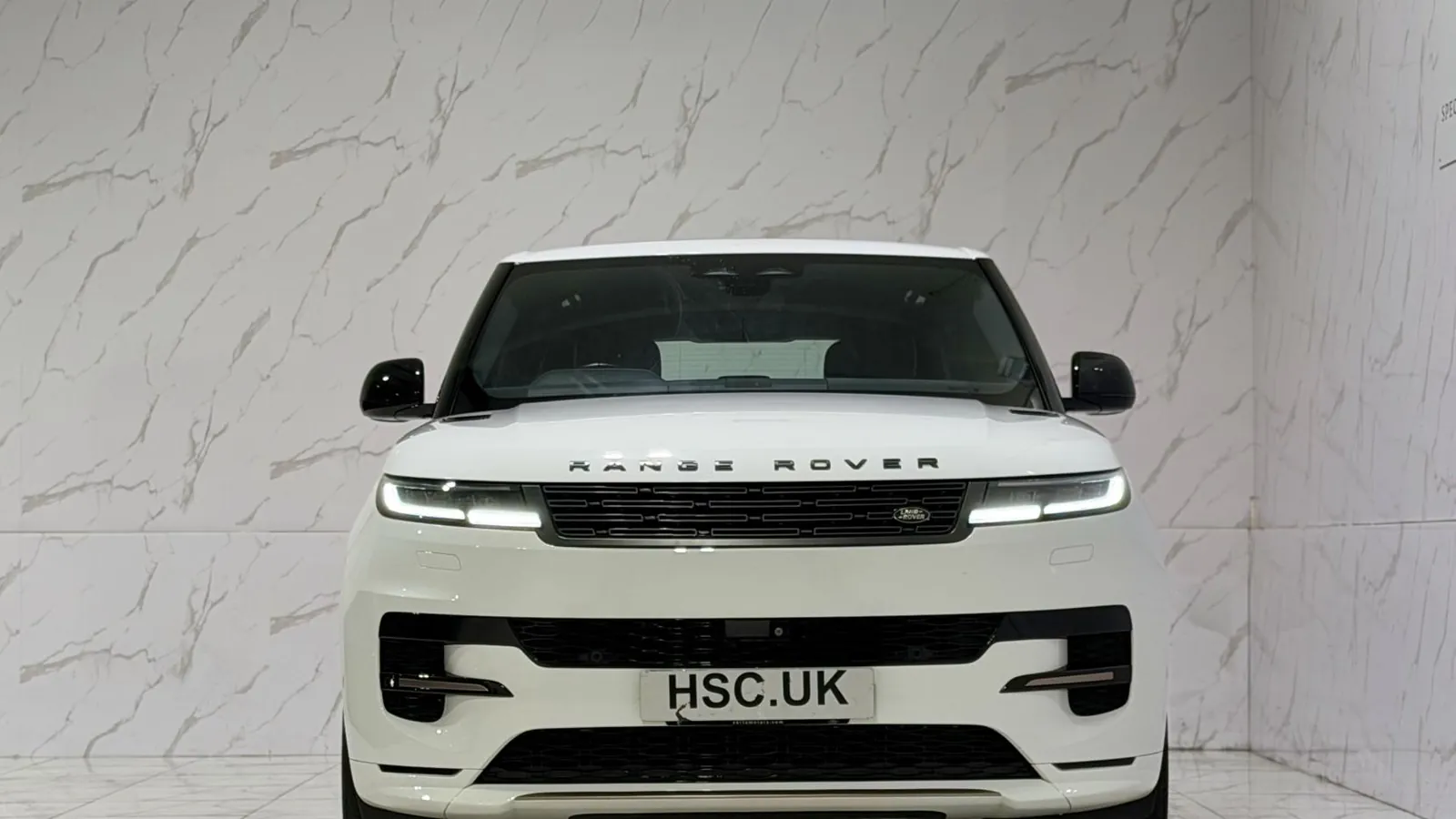 2023 Land Rover Range Rover Sport — Head-on view of the grille and headlights