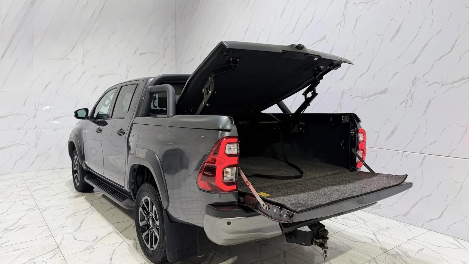 2023 Toyota Hilux — Load bed with the tonneau cover raised